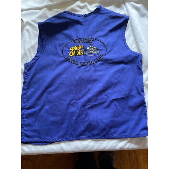 Vintage Kansas Model A Ford Club Vest W/ Patches Blue Unisex - Picture 4 of 9
